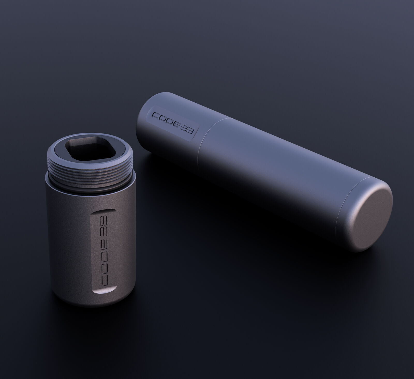 CODE38 Machined Storage Capsule Protection and storage for the CODE38 P-Type