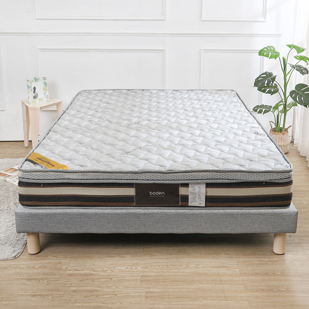 奈曼5尺雙人貓抓皮革床房間組-2件組(床底+石墨烯天然乳膠床墊-四色可選)