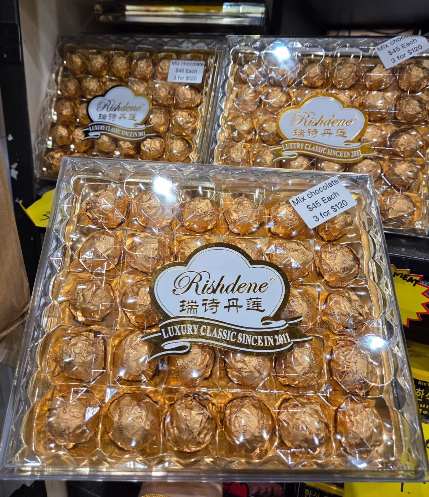 Rishdene Water-Filled Chocolates - T30 ( 3 for $120)