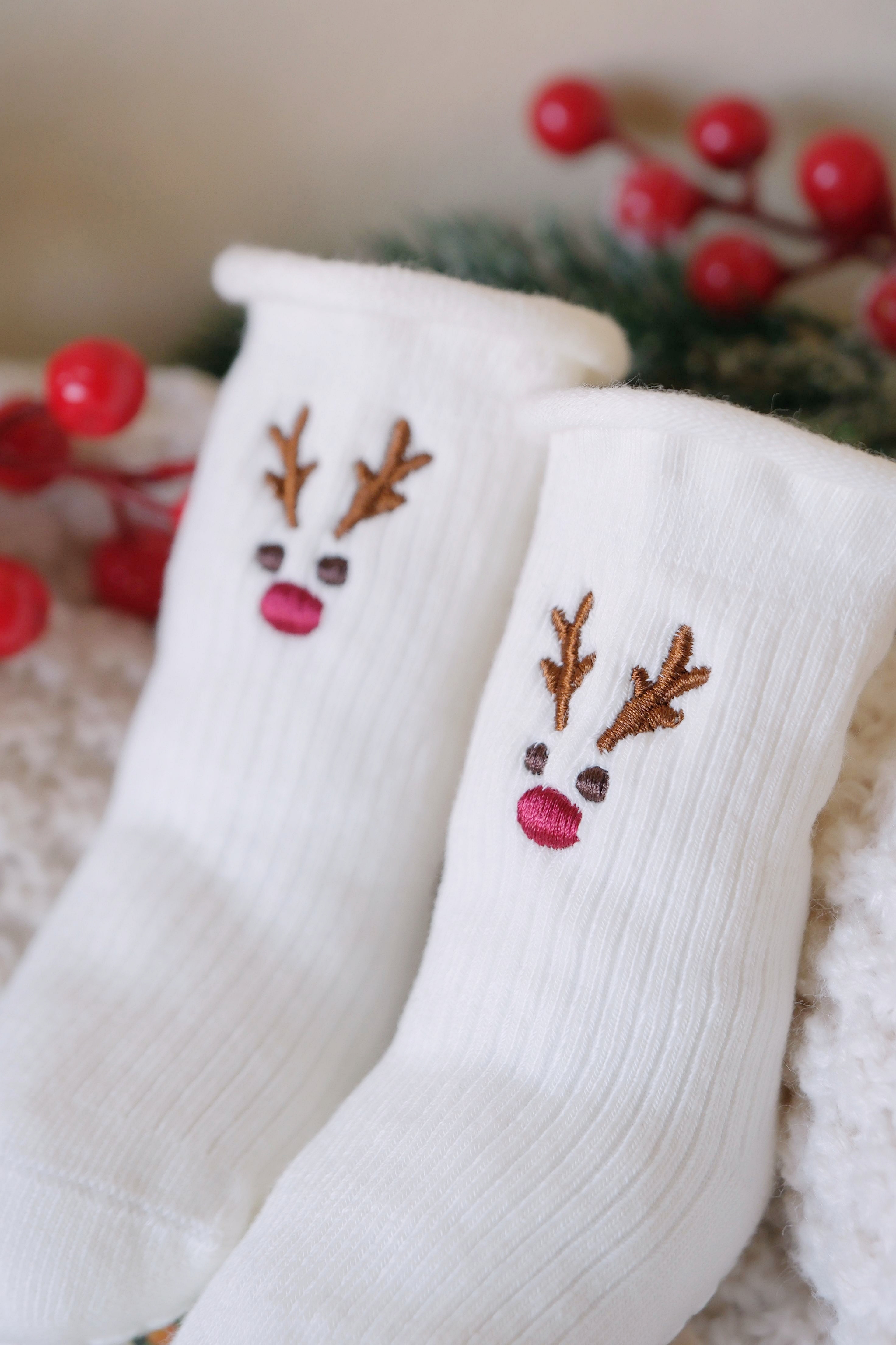 Hi Y.P store-聖誕限定-麋鹿刺繡襪