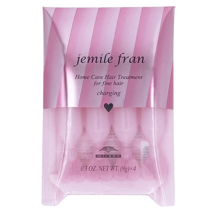 日本 Milbon Jemile Fran Treatment(9g x 4)(For Fine Hair) 保濕修護髮膜