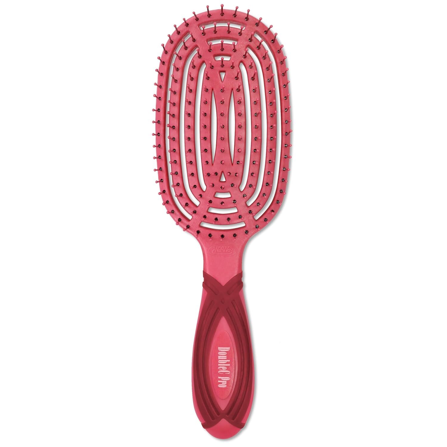 《專業版》Nuway4hair 施魔梳 (DoubleC PRO) (Red) Curved Detangler Brush