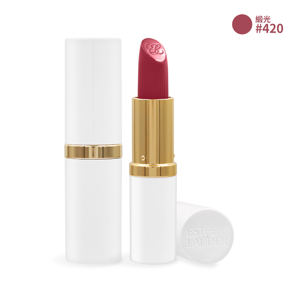 ESTEE LAUDER 雅詩蘭黛 絕美奢潤精萃唇膏-緞光#420(3.5g)(白管)