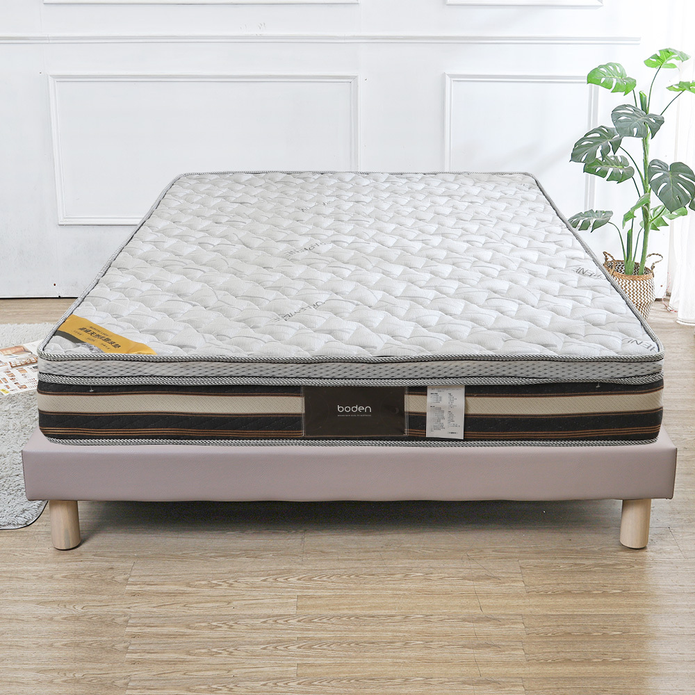 哈波3.5尺單人貓抓皮革床房間組-2件組(床底+石墨烯天然乳膠床墊-兩色可選)