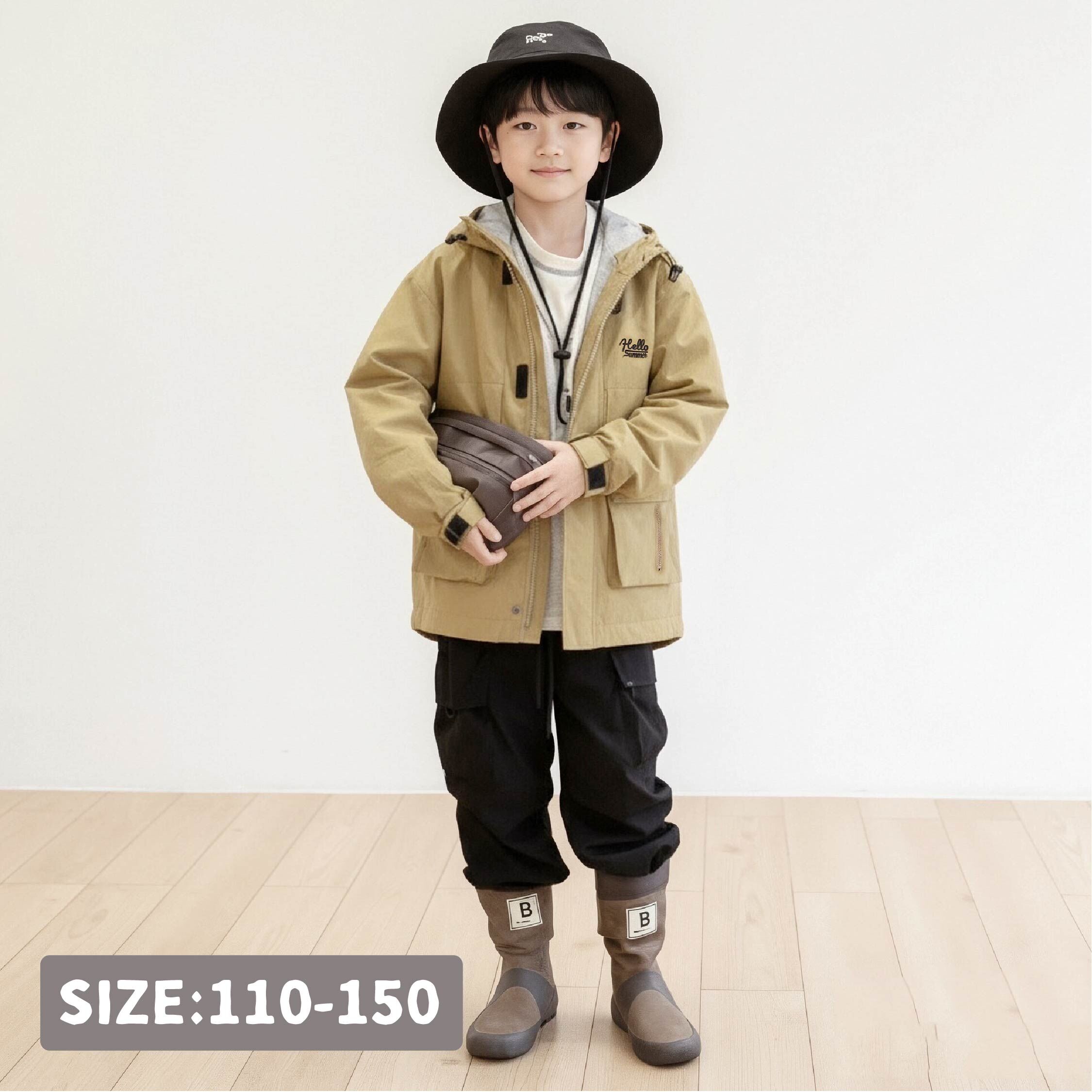 【H55611】日系露營風連帽外套