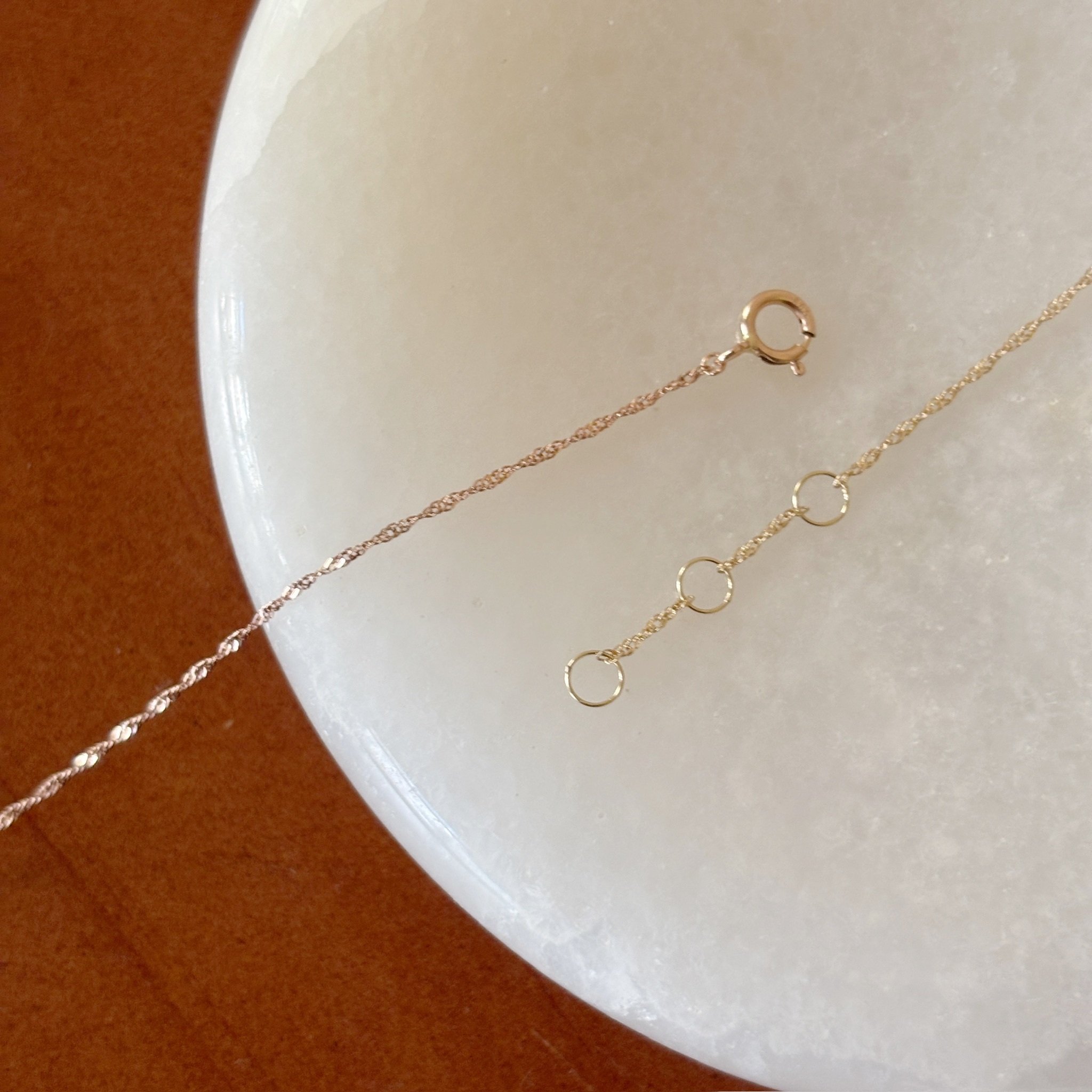 14K 3分真鑽輕柔波紋手鍊