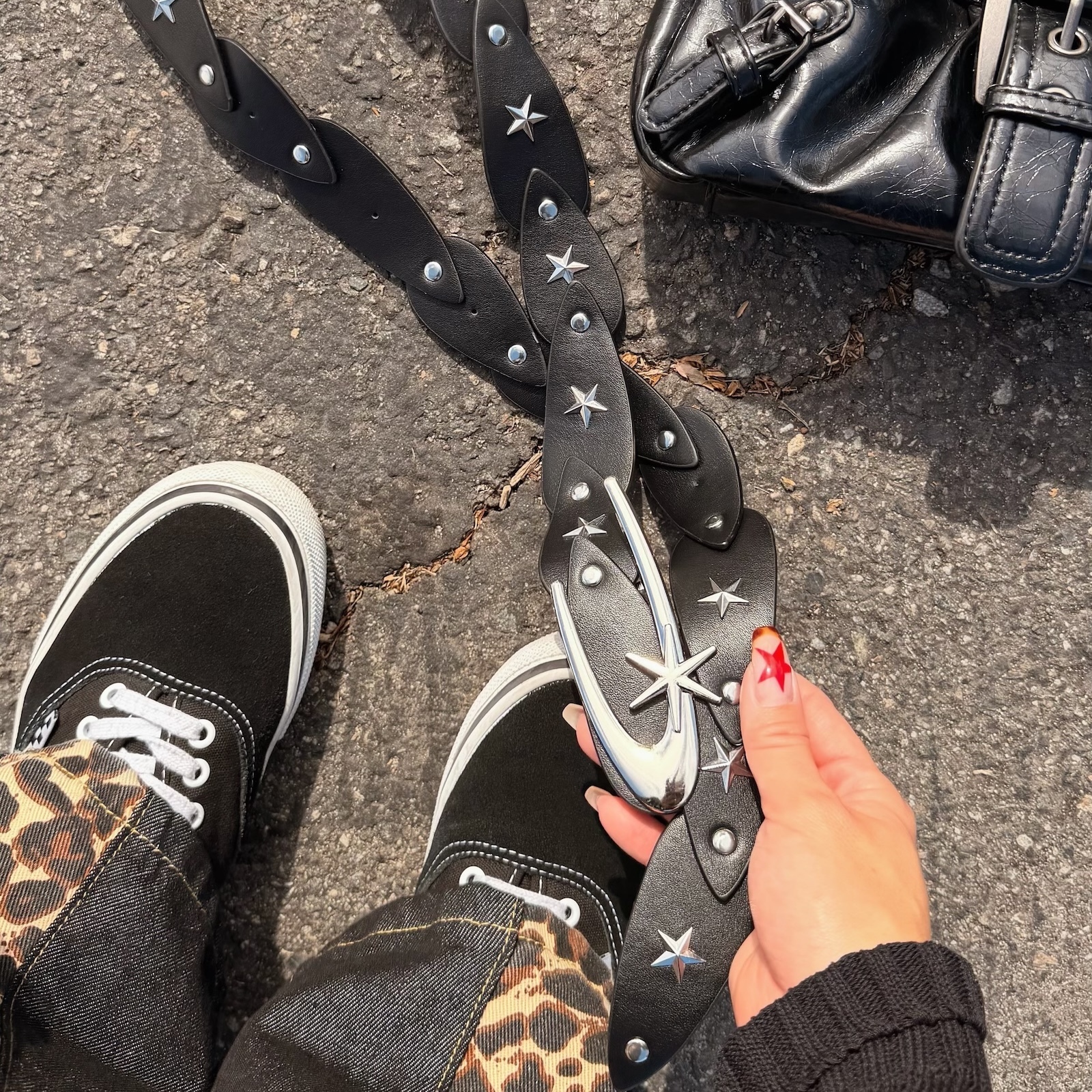 復古流星寬版皮帶💫