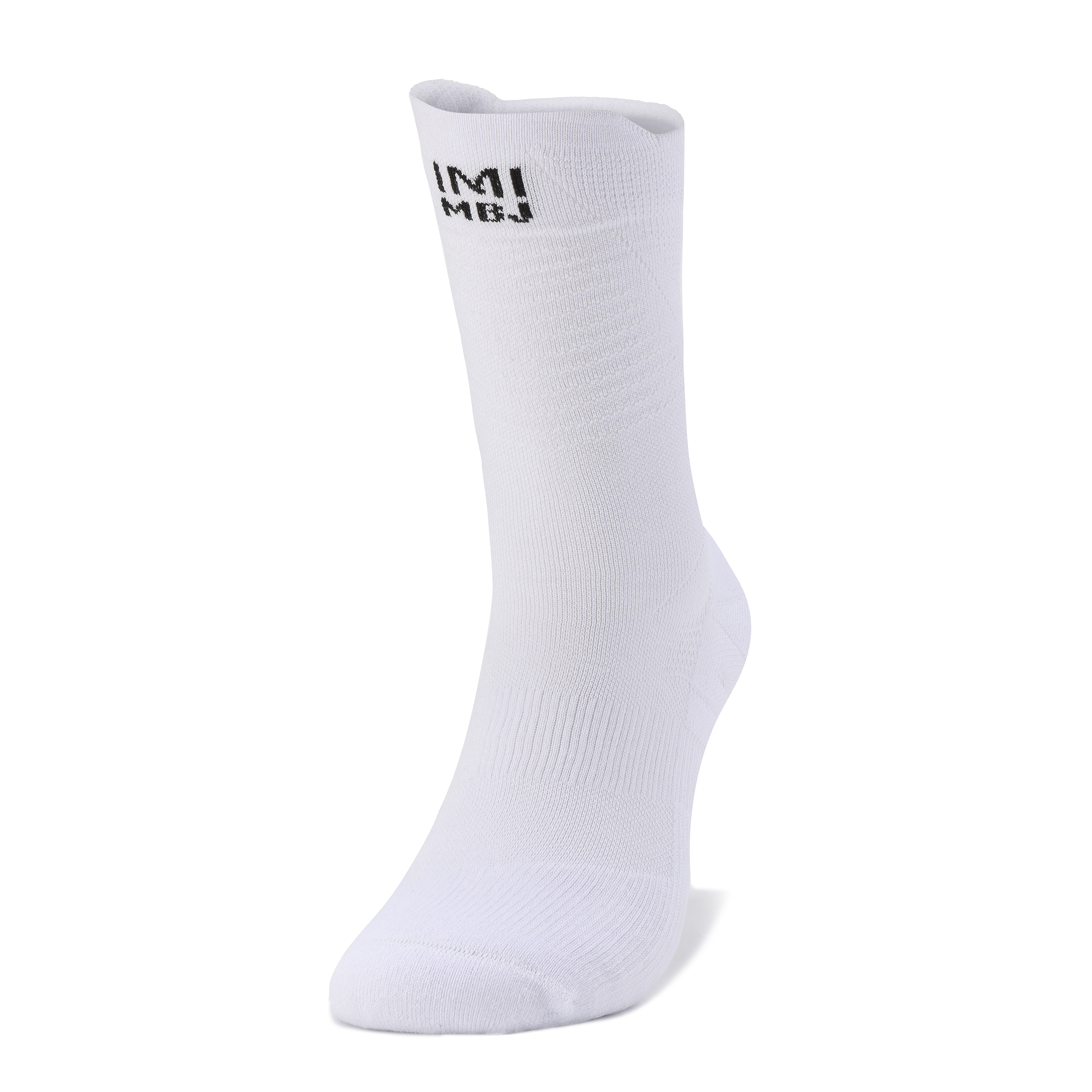 白色職業運動比賽襪(30mmhg)｜台北設計師款．壓力3/4襪