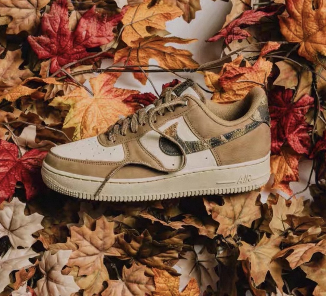 男鞋 NIKE AIR FORCE 1 '07 'Realtree Rattan' 藤條棕 楓葉 麂皮 皮革 休閒鞋【IO9803-200】AF1