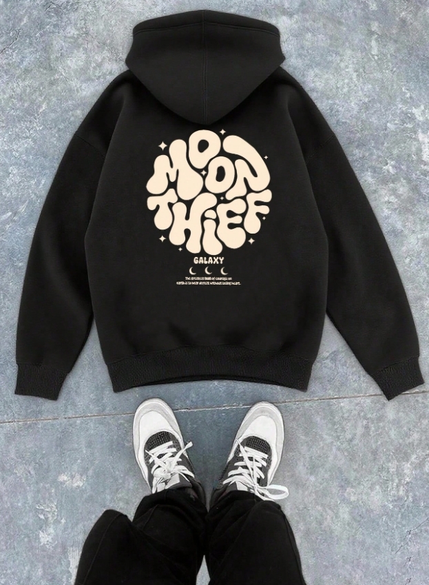 KADMAX大尺碼-大碼潮流風格英文印花帽TEE〈KSMS2618〉