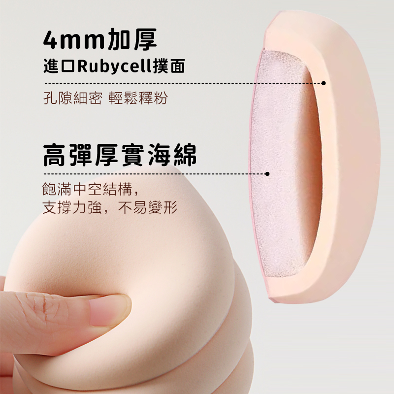 ue X Piyomi 軟糖粉撲 不易吃粉 氣墊粉撲 棉花糖化妝海綿 散粉撲 粉底液專用粉撲 乾濕兩用定妝女 聯名款