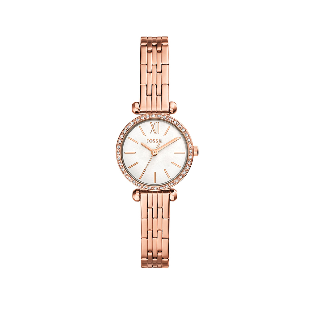 Tillie Mini 環鑽雅緻鏈帶女錶 玫瑰金色不鏽鋼錶帶 26MM BQW3502