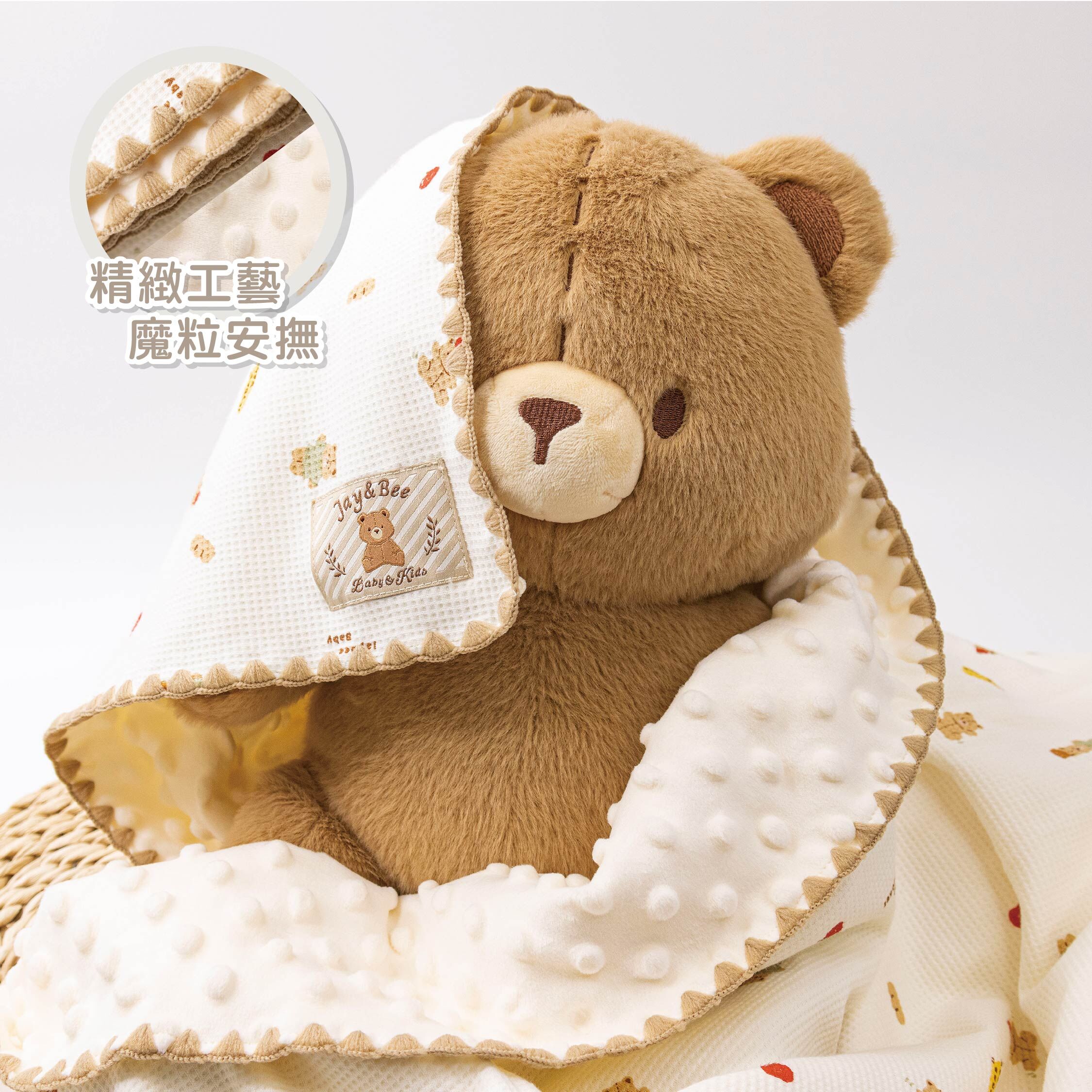 【JB0543】MIT原創華夫格貝殼包邊魔粒毯