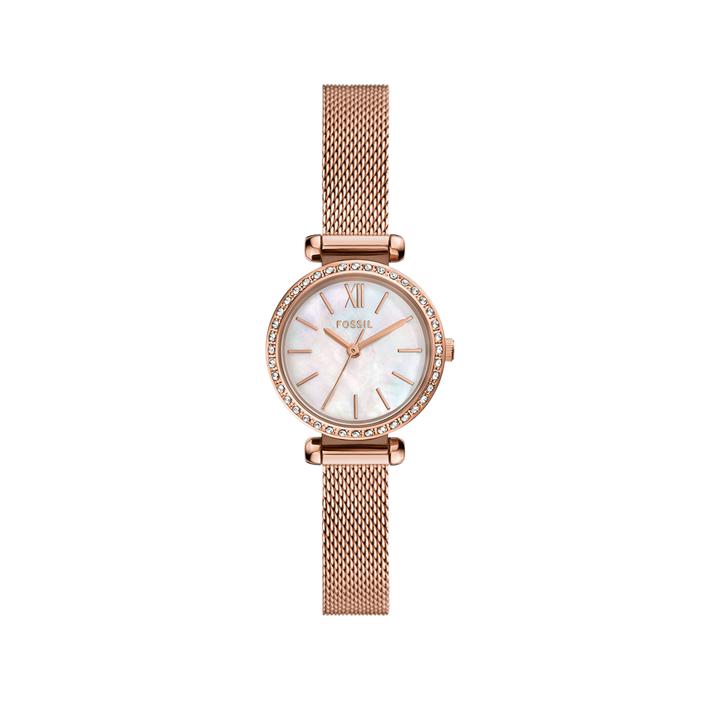 Tillie Mini 鑲鑽細緻女錶 玫瑰金色不鏽鋼米蘭帶 26 MM BQW3897