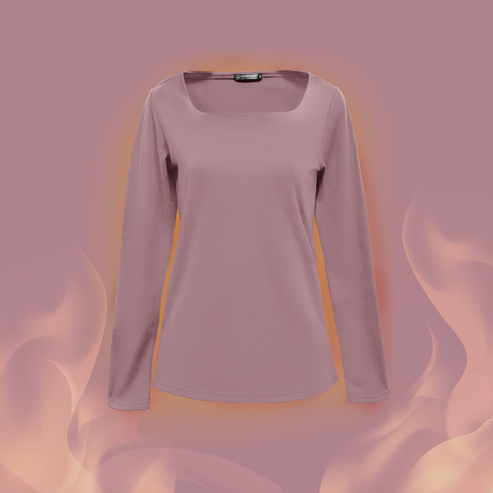 【方領】速暖絨保暖衣3.0-櫻花粉