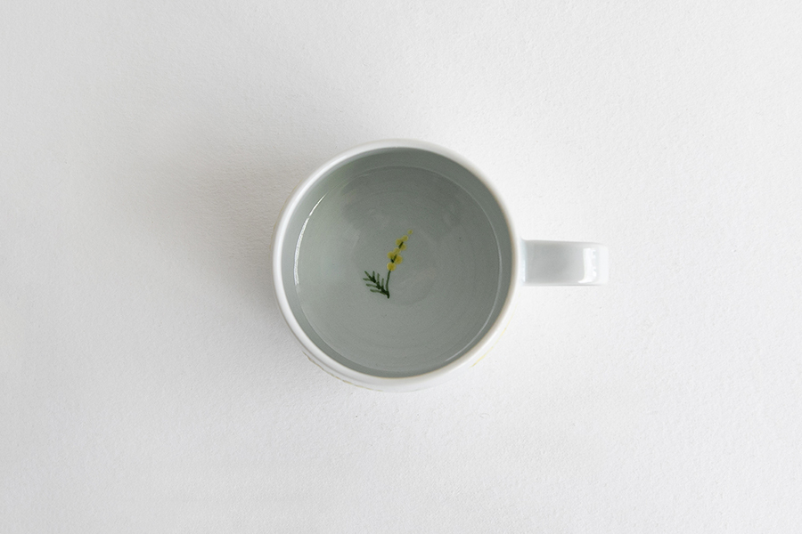 德永遊心 - 彩繪金合歡 馬克杯 / 台形 / 中