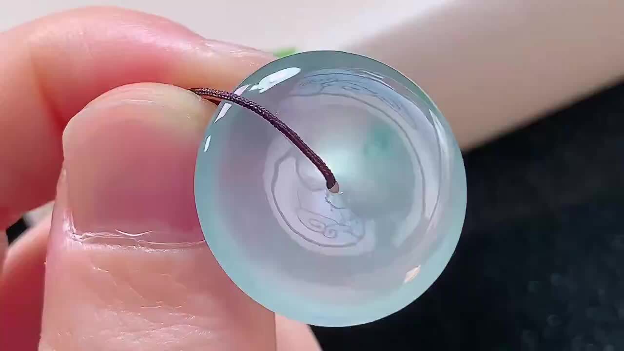 翡翠平安扣 (22.1mm直徑),天然翡翠A玉, 緬甸玉, Jade, Jadeite