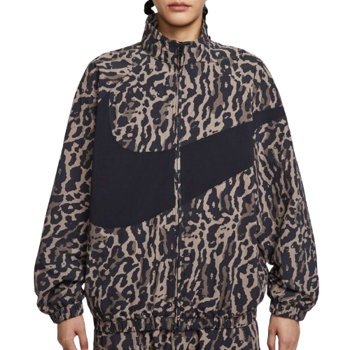 【官網限定】Nike Sportswear 棕黑豹紋 梭織印花 防風外套 IB7264-010 XI