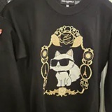 [S] KARL LAGERFELD BLACK ROCOCO CHOUPETTE SWEATER, L5ZSS701-BLK (SKL1450)