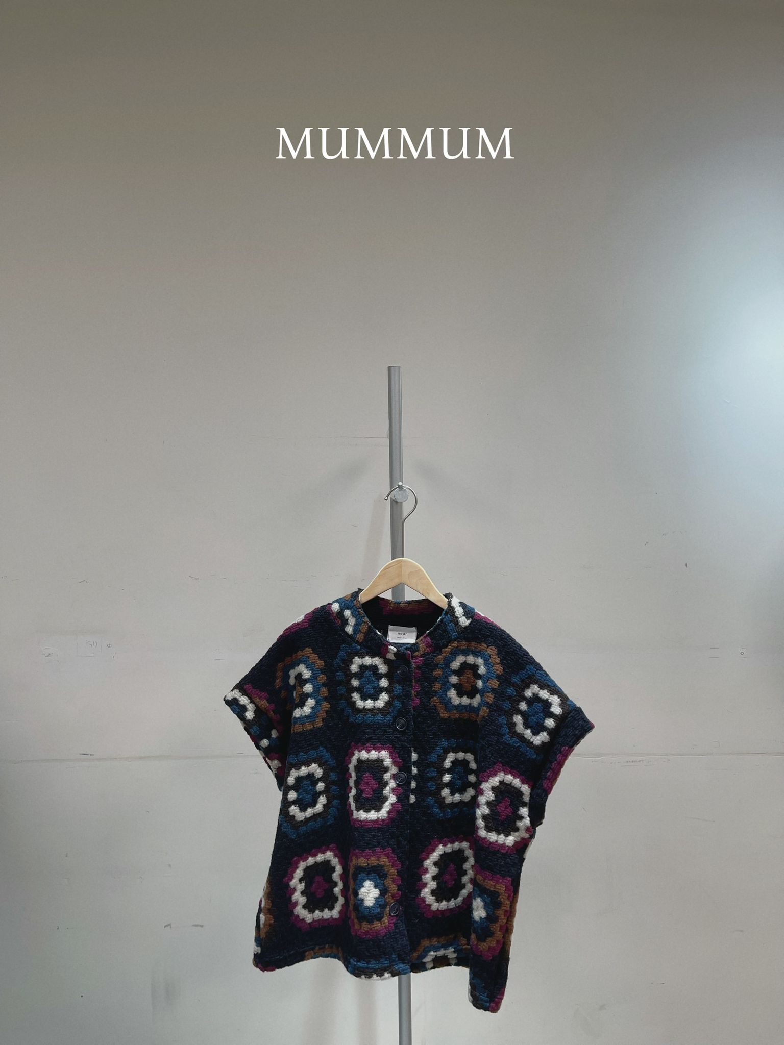 0212864a/圖形羊毛背心外套 50/50/25