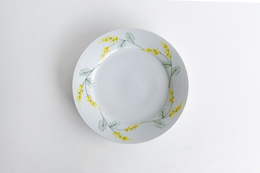 德永遊心 - 彩繪金合歡 6寸邊皿