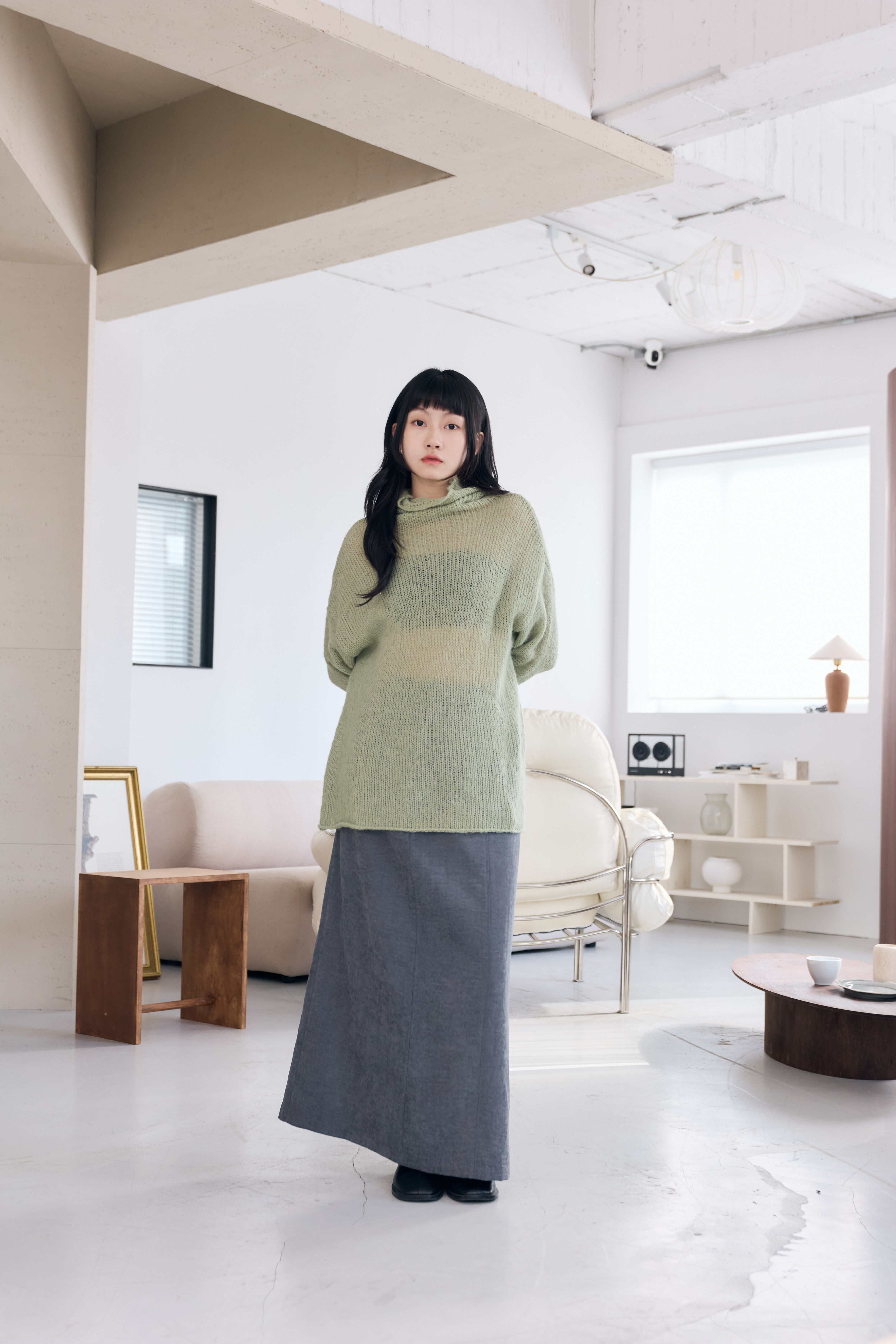 超可愛的抹茶色毛衣穿在身上就是那麼好看❤️