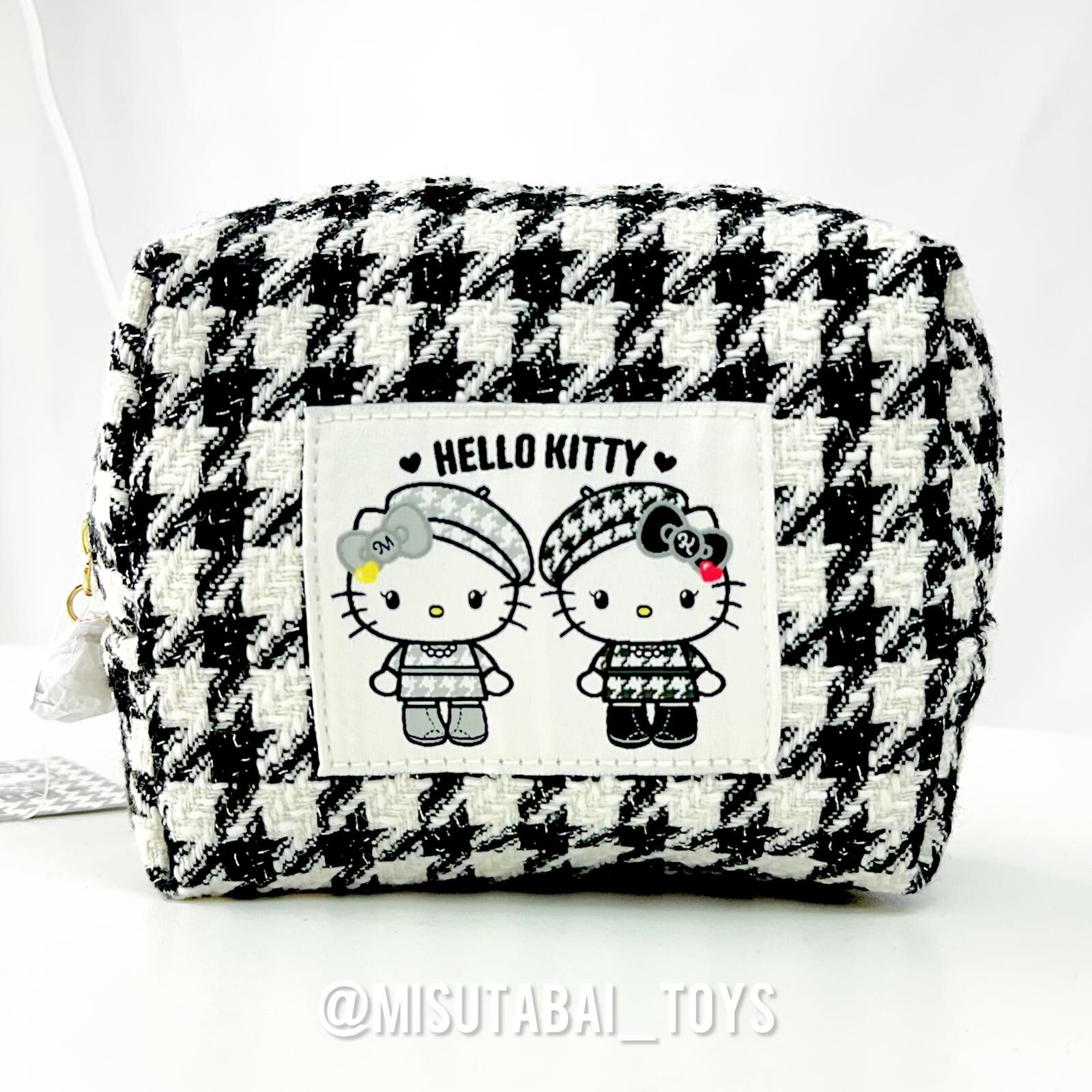 Hello Kitty Square Pouch (Monochrome Girly Twin Coordinate)