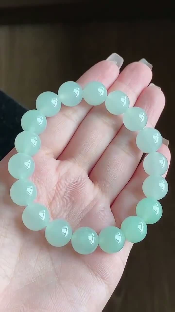 翡翠冰種圓珠手串 (11.5mm直徑),天然翡翠A玉, 緬甸玉, Jade, Jadeite