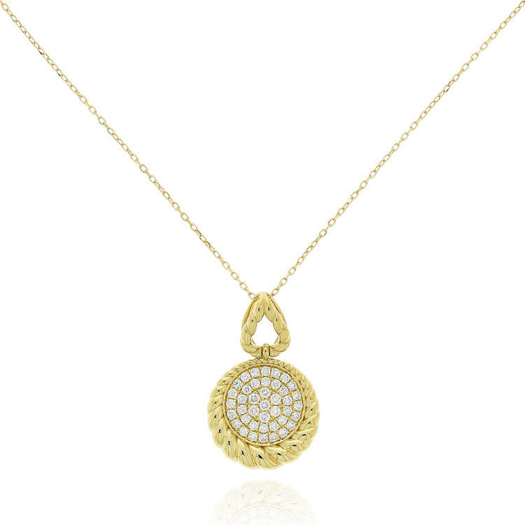 繩紋圓鑽吊墜