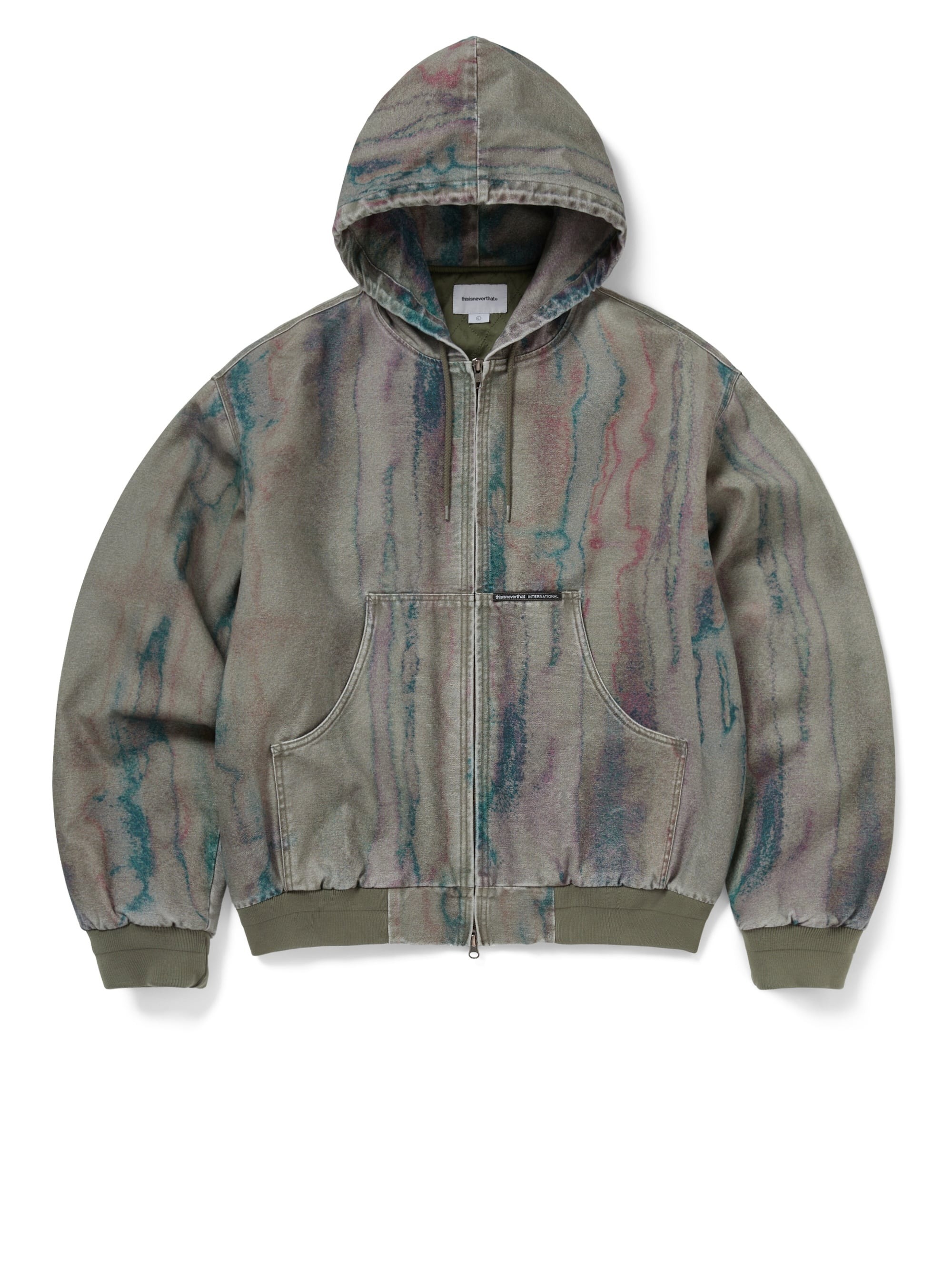 thisisneverthat｜Blurred Hooded Jacket "Olive"