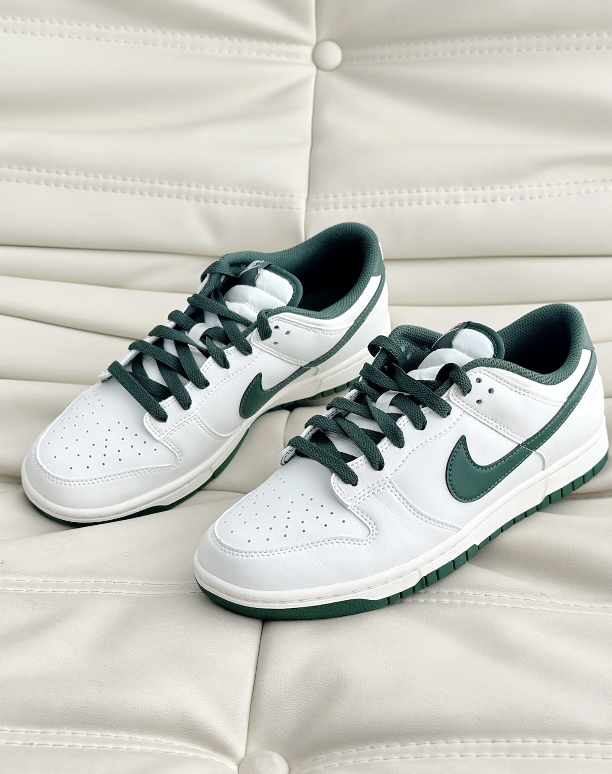 男鞋 NIKE DUNK LOW RETRO 'Sail Fir' 白綠 經典 低筒 復古 休閒鞋【HF5441-115】