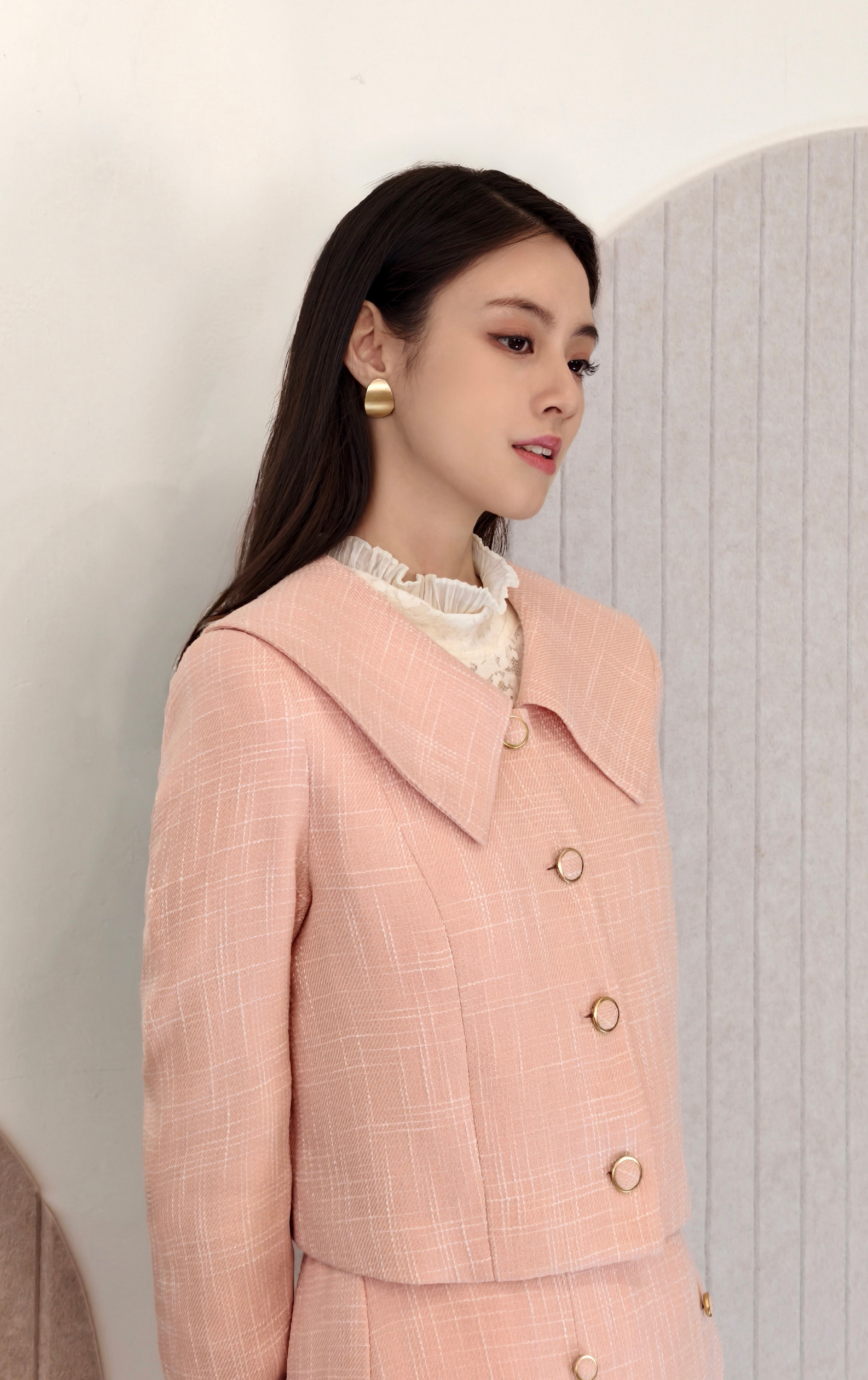 翻領鈕扣外套 JK0930