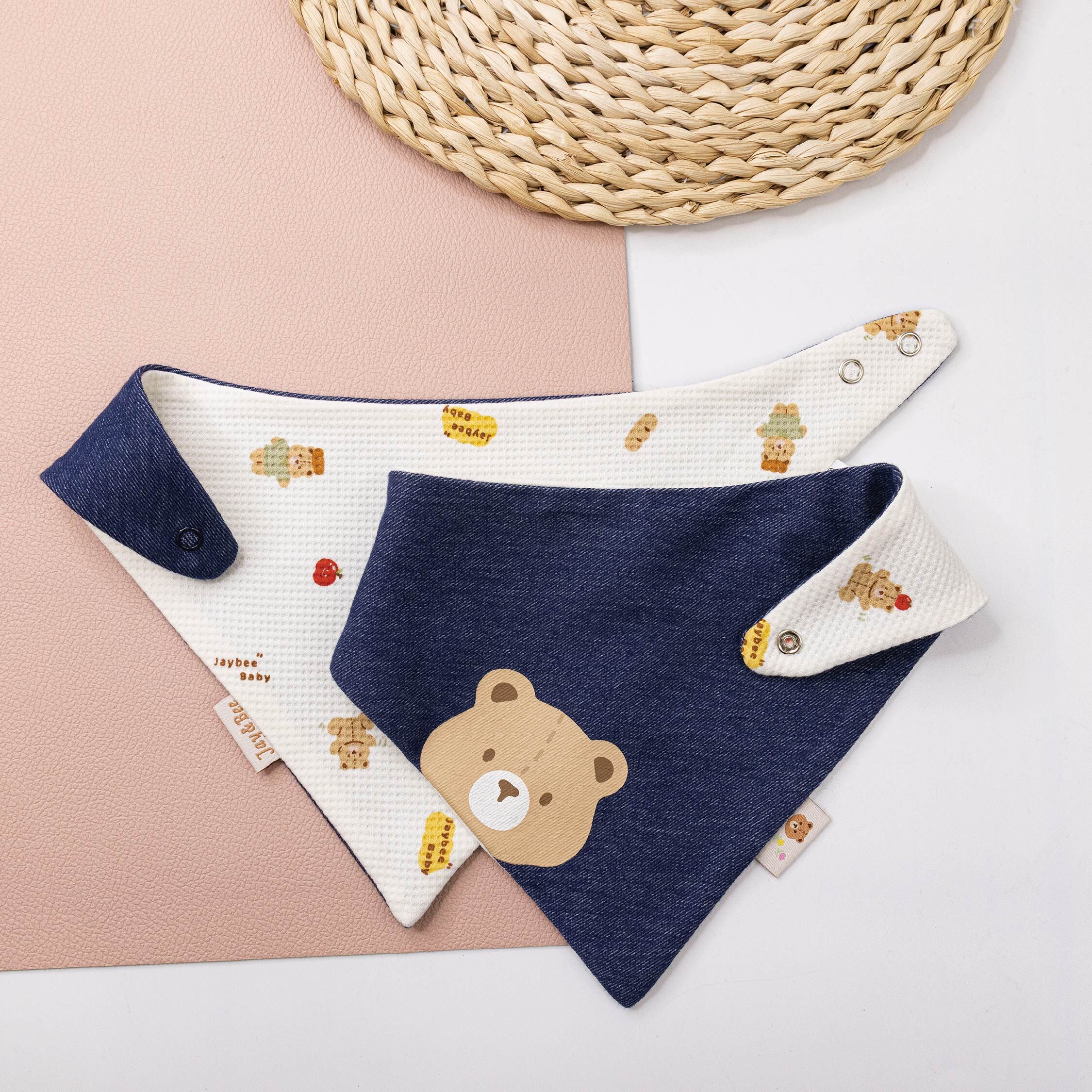 【JB0545】MIT原創三角雙面圍兜(兩入一組)