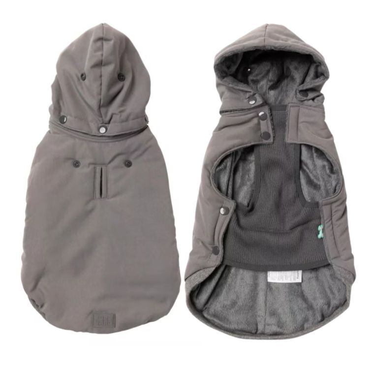 FuzzYard - 可拆式連帽羽絨外套(灰色）