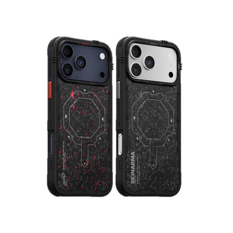 SKINARMA Vektor iPhone 17 系列磁吸碳纖維背板防摔手機殼 (附掛繩環)