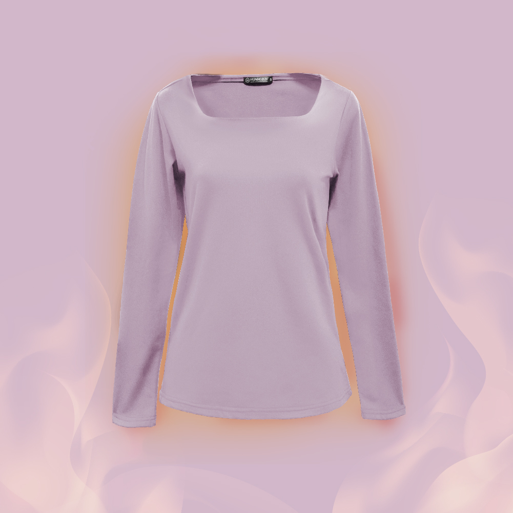 【方領】速暖絨保暖衣3.0-粉紫