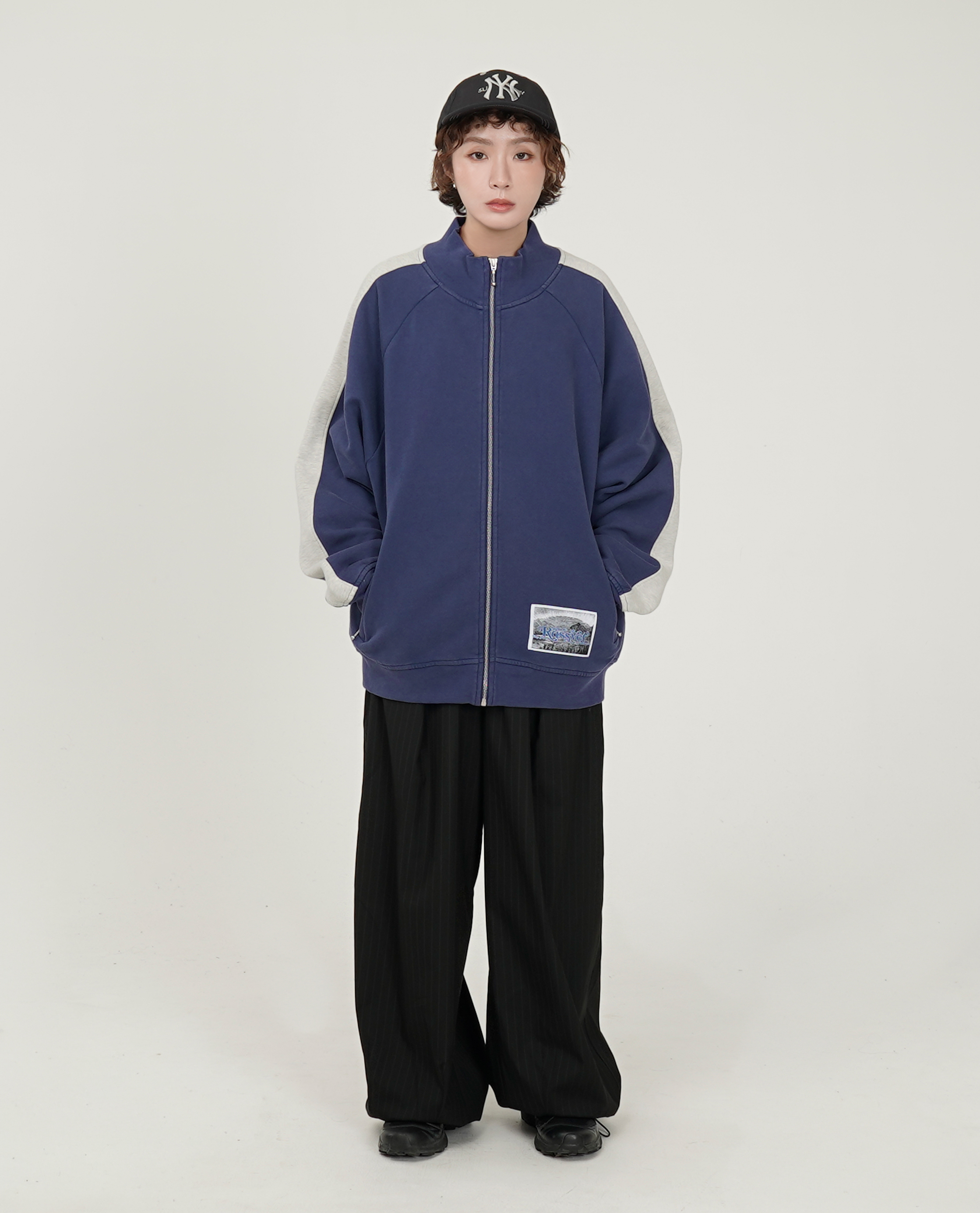 RASSVET PATCH ZIP TRACK TOP KNIT - 25FW