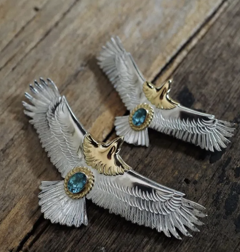 TW 金頭金繩藍綠磷灰石鷹