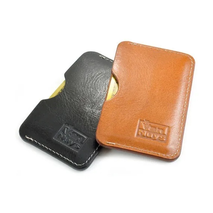 VanNuys E021 復古油蠟皮雙面卡片夾