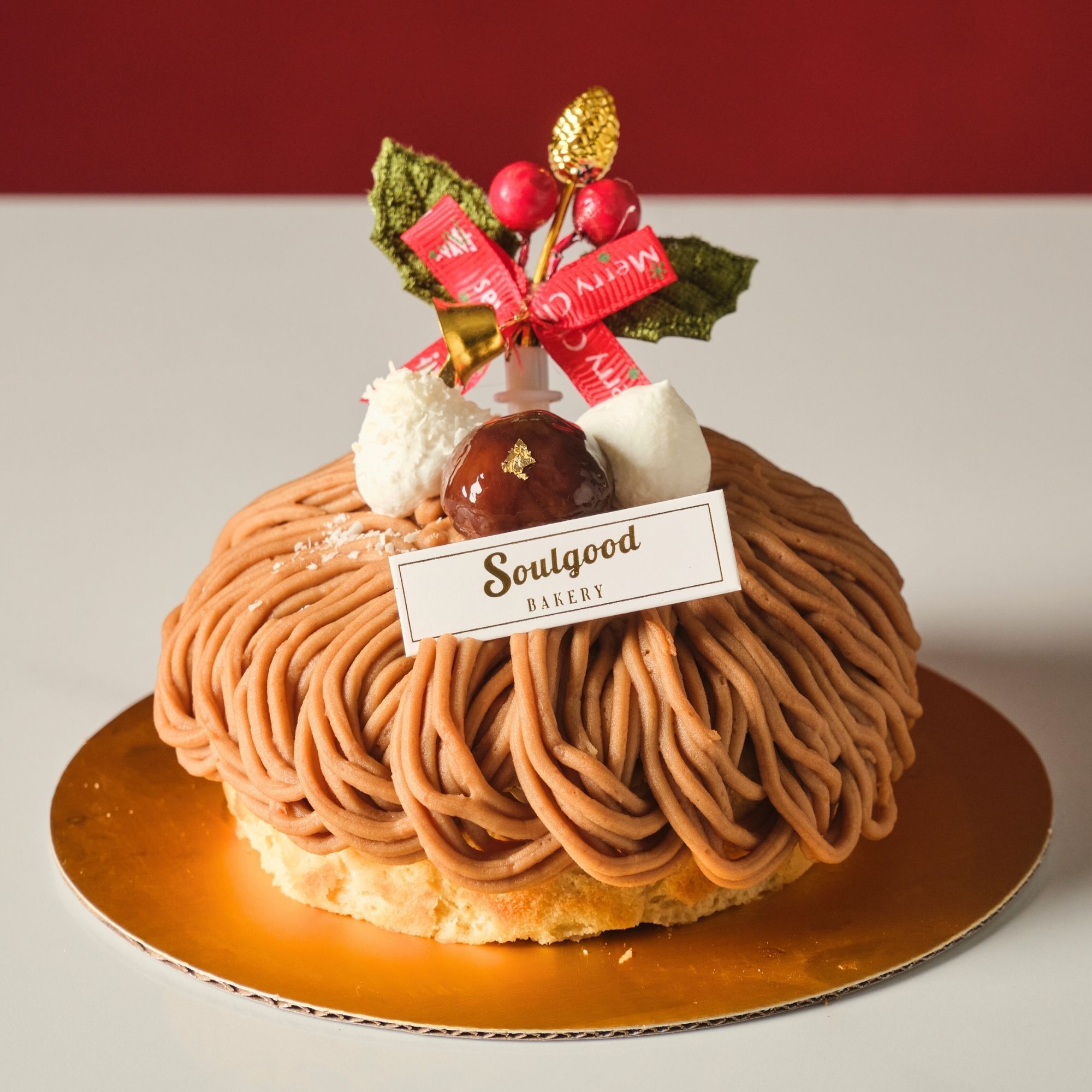 Chestnut Mont Blanc Christmas Basque Burnt Cheesecake