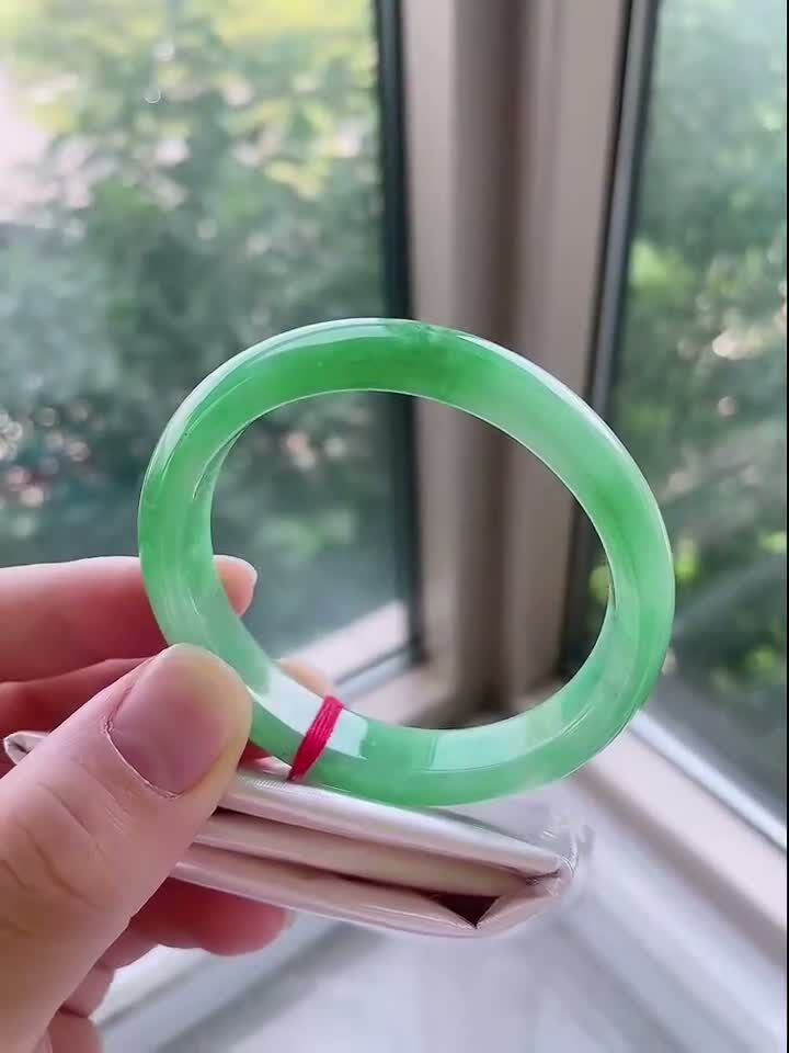 滿綠翡翠貴妃手鐲,天然翡翠A玉, 緬甸玉, Jade, Jadeite