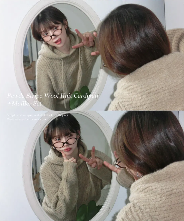 秋冬預訂｜寬鬆款羊駝毛連帽針織衫