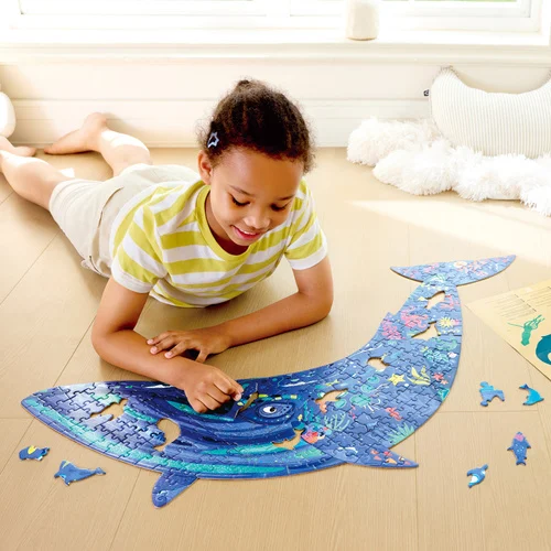 HAPE座頭鯨燙金地板拼圖