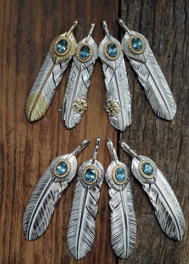 TW 金繩藍綠磷灰石羽毛 L