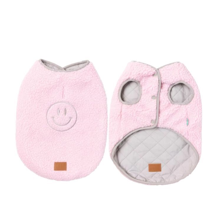 FuzzYard - 笑臉雙面外套(粉色）