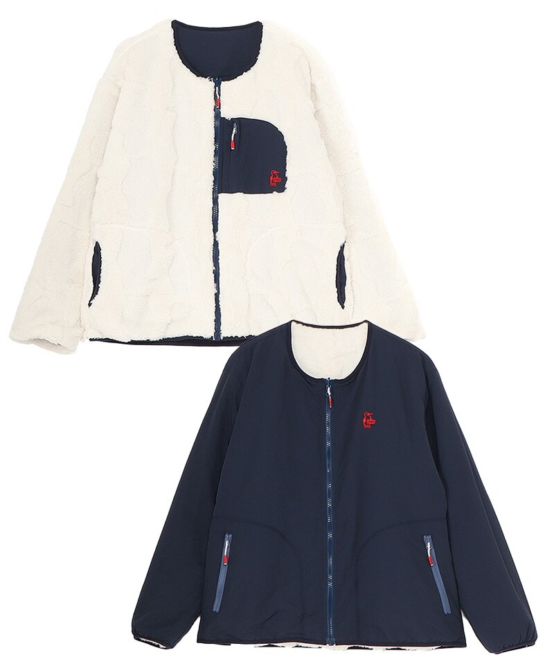 CHUMS BOOBY ELMO REVERSIBLE JACKET WS CH14-1478-W011 白色 女裝 雙面抓毛外套/毛毛外套/毛毛褸