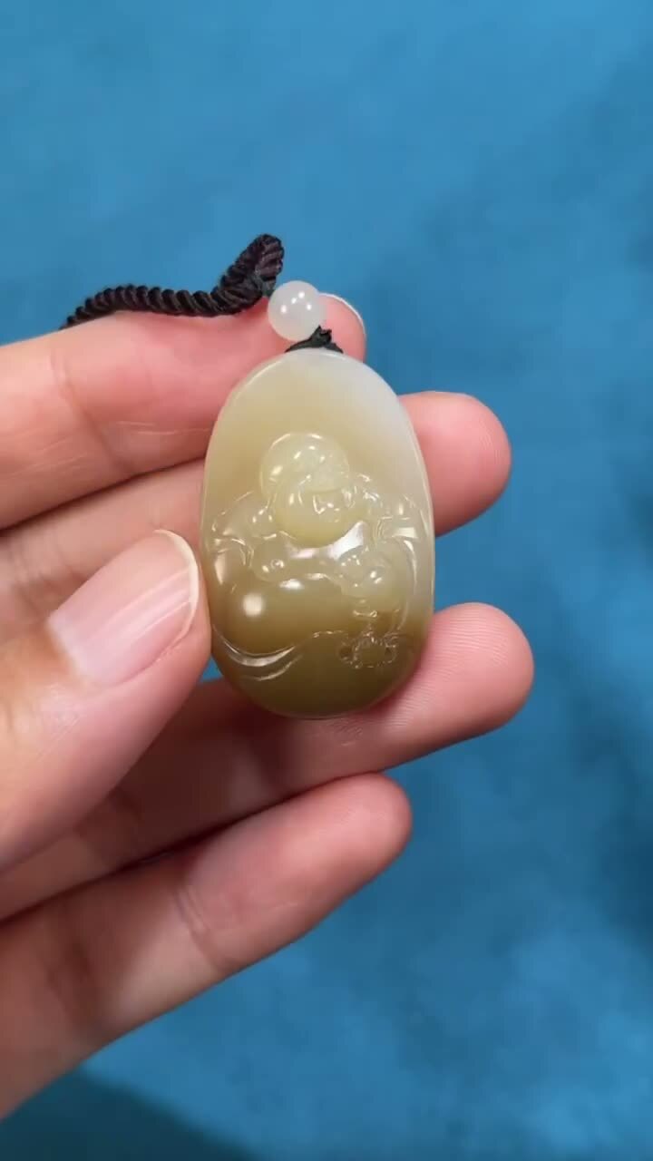 117222 和田玉糖料笑佛