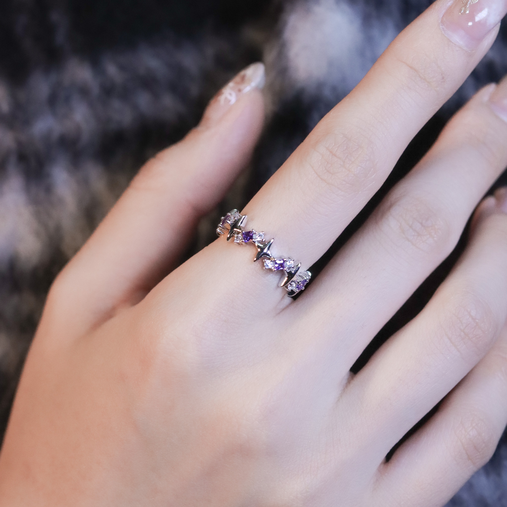 | 925純銀・白金 | 漫紫星事戒指 | RI0977 |