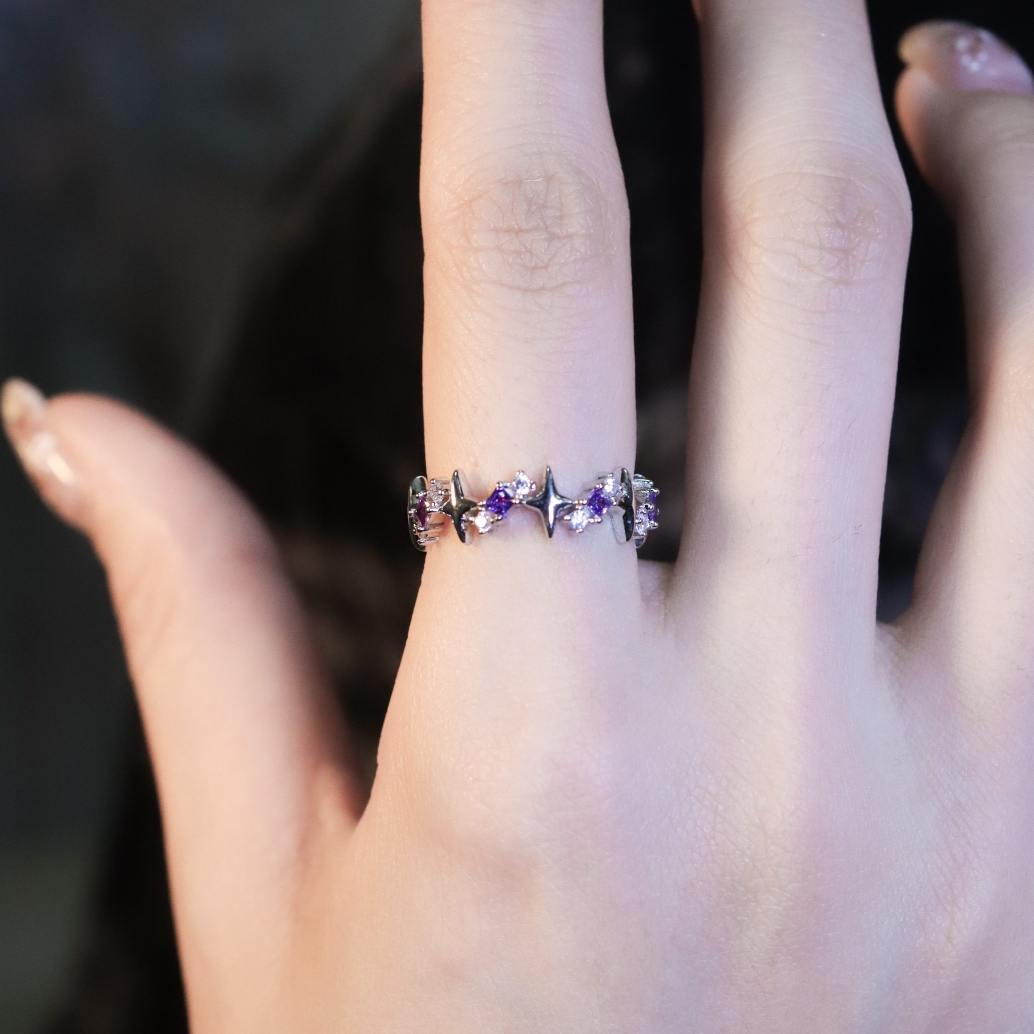 | 925純銀・白金 | 漫紫星事戒指 | RI0977 |