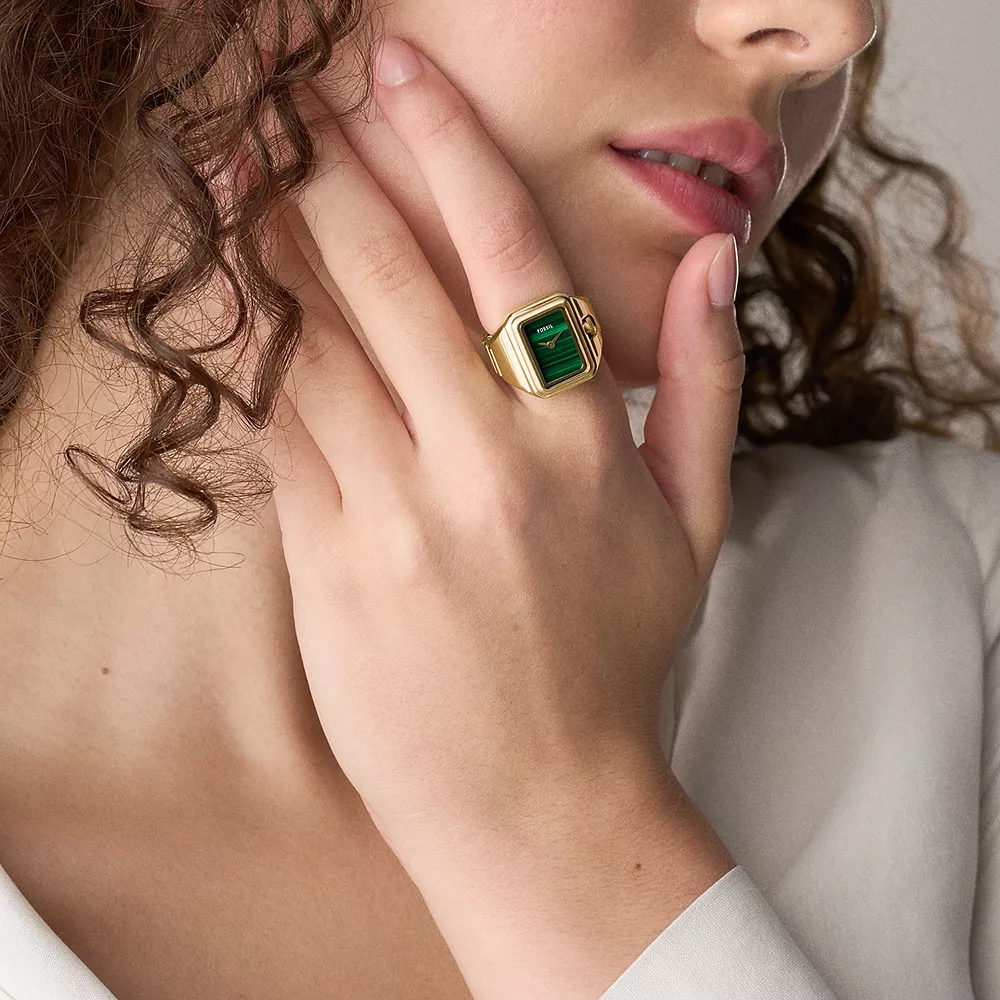 Raquel Watch Ring 手錶戒指 金色不鏽鋼錶帶 14 MM ES5448